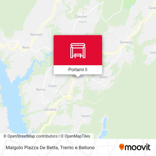 Mappa Malgolo Piazza De Betta