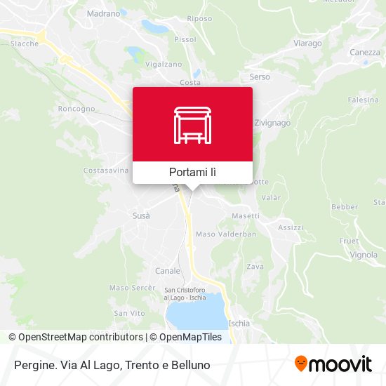 Mappa Pergine. Via Al Lago
