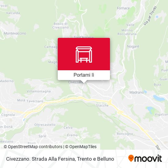 Mappa Civezzano. Strada Alla Fersina