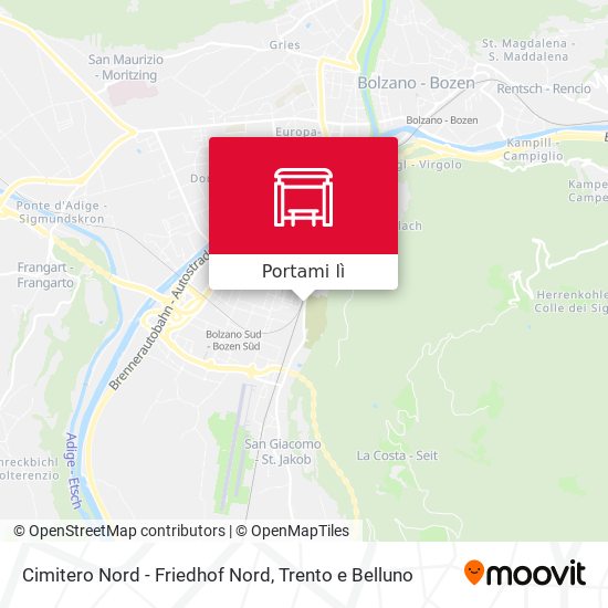 Mappa Cimitero Nord - Friedhof Nord