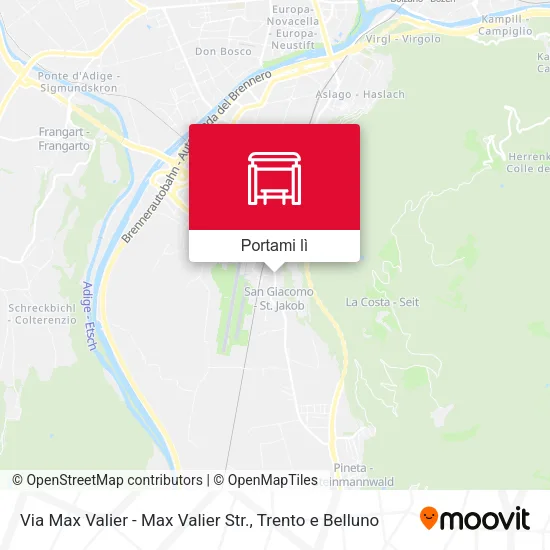 Mappa Via Max Valier - Max Valier Str.