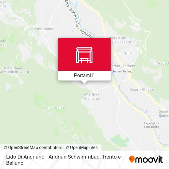 Mappa Lido Di Andriano - Andrian Schwimmbad