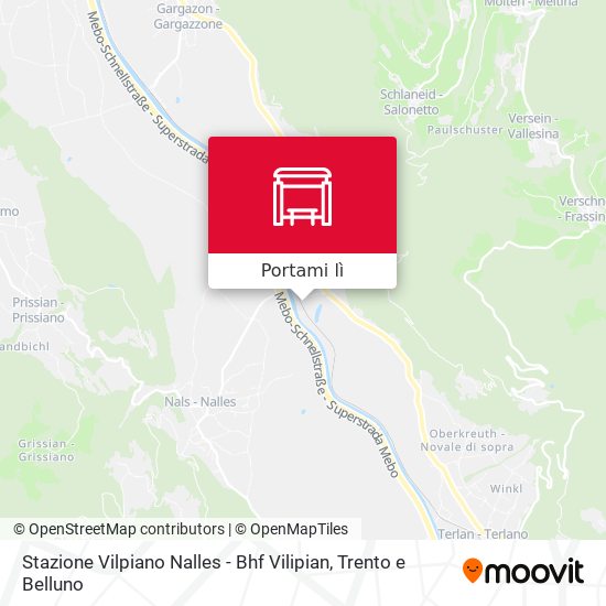 Mappa Stazione Vilpiano Nalles - Bhf Vilipian