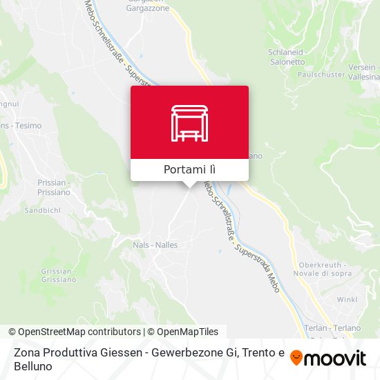 Mappa Zona Produttiva Giessen - Gewerbezone Gi