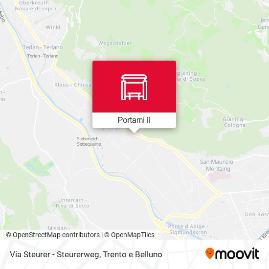 Mappa Via Steurer - Steurerweg