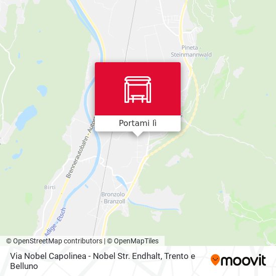 Mappa Via Nobel Capolinea - Nobel Str. Endhalt