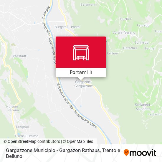 Mappa Gargazzone Municipio - Gargazon Rathaus