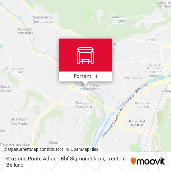Mappa Stazione Ponte Adige - Bhf Sigmundskron