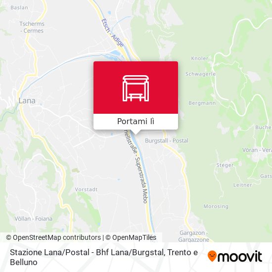 Mappa Stazione Lana / Postal - Bhf Lana / Burgstal