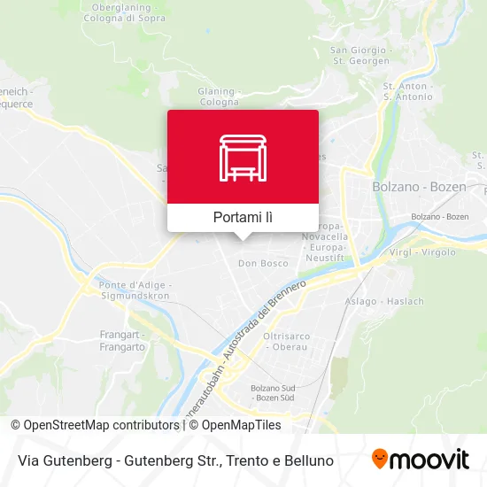 Mappa Via Gutenberg - Gutenberg Str.