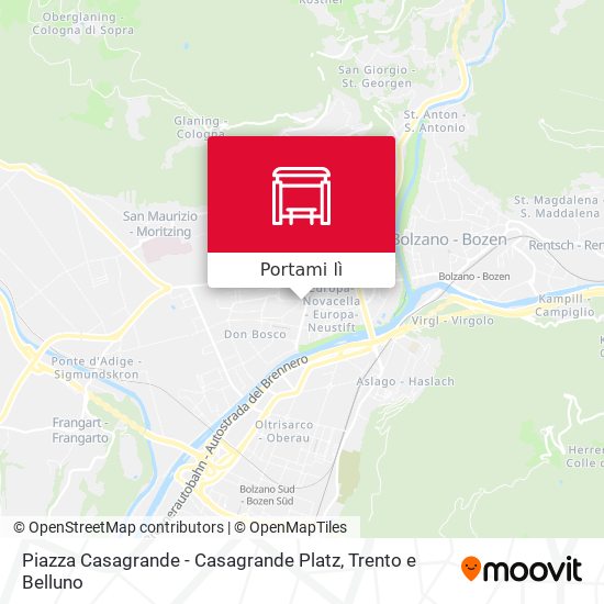 Mappa Piazza Casagrande - Casagrande Platz