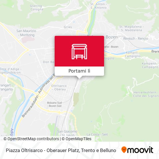 Mappa Piazza Oltrisarco - Oberauer Platz