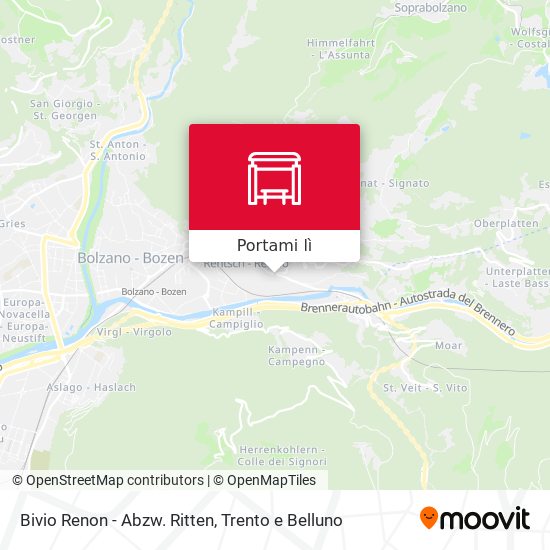 Mappa Bivio Renon - Abzw. Ritten