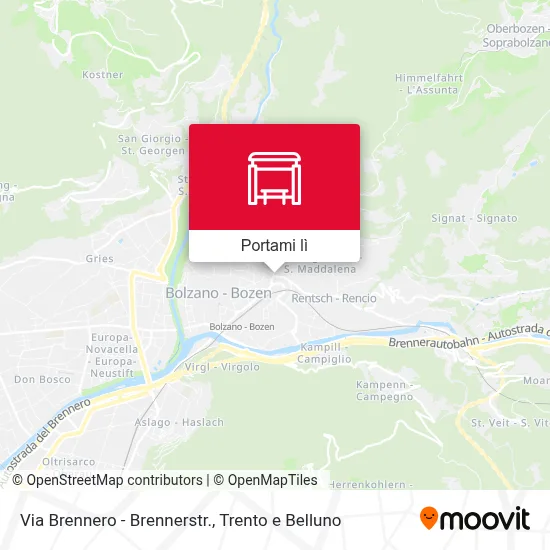 Mappa Via Brennero - Brennerstr.