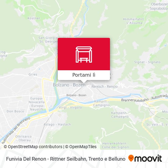 Mappa Funivia Del Renon - Rittner Seilbahn