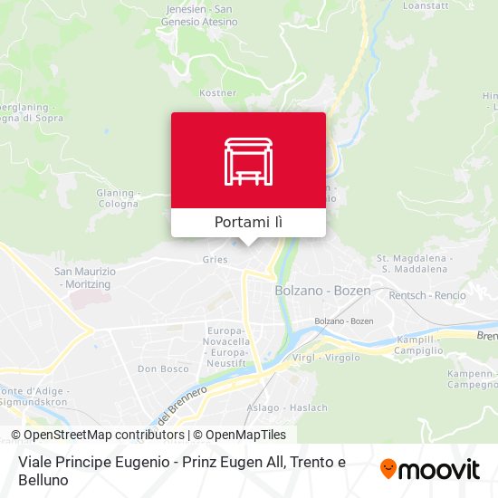 Mappa Viale Principe Eugenio - Prinz Eugen All