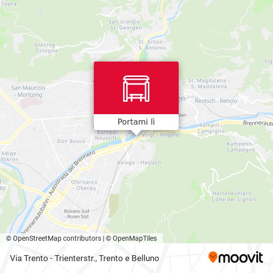 Mappa Via Trento - Trienterstr.