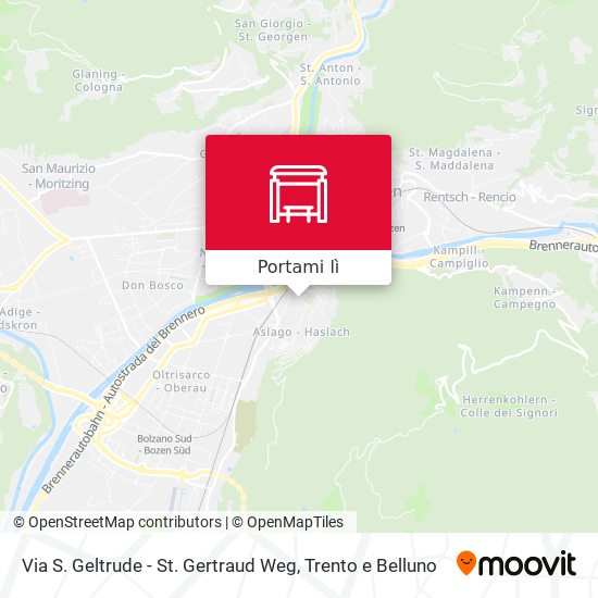 Mappa Via S. Geltrude - St. Gertraud Weg