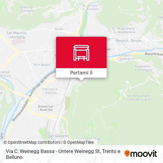 Mappa Via C. Weinegg Bassa - Untere Weinegg St