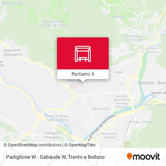 Mappa Padiglione W - Gebäude W