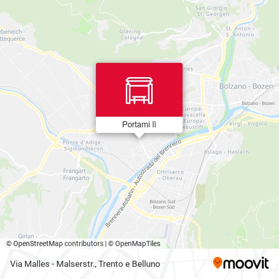 Mappa Via Malles - Malserstr.