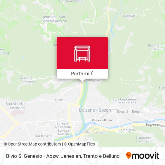 Mappa Bivio S. Genesio - Abzw. Jenesien