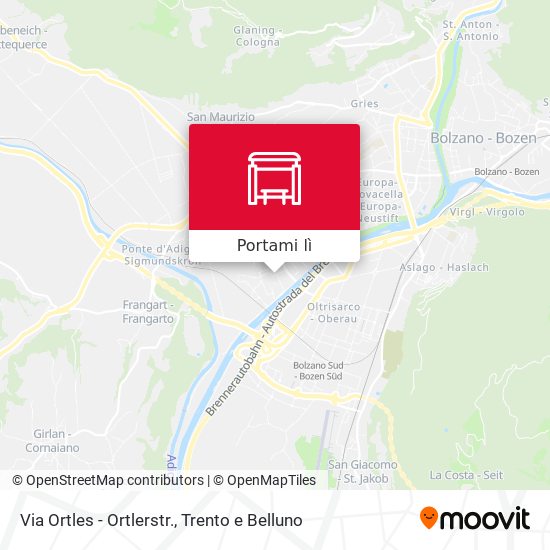 Mappa Via Ortles - Ortlerstr.