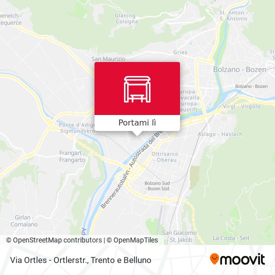 Mappa Via Ortles - Ortlerstr.