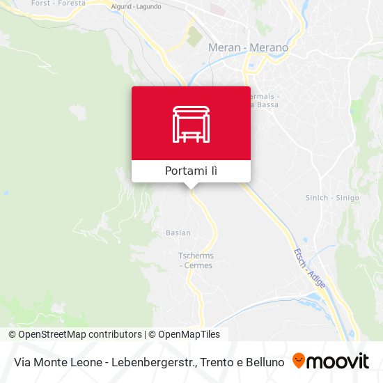 Mappa Via Monte Leone - Lebenbergerstr.