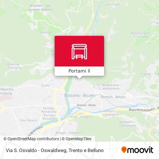 Mappa Via S. Osvaldo - Oswaldweg