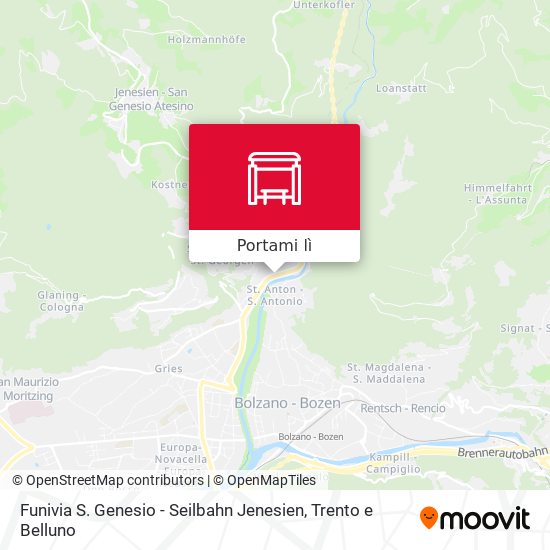 Mappa Funivia S. Genesio - Seilbahn Jenesien