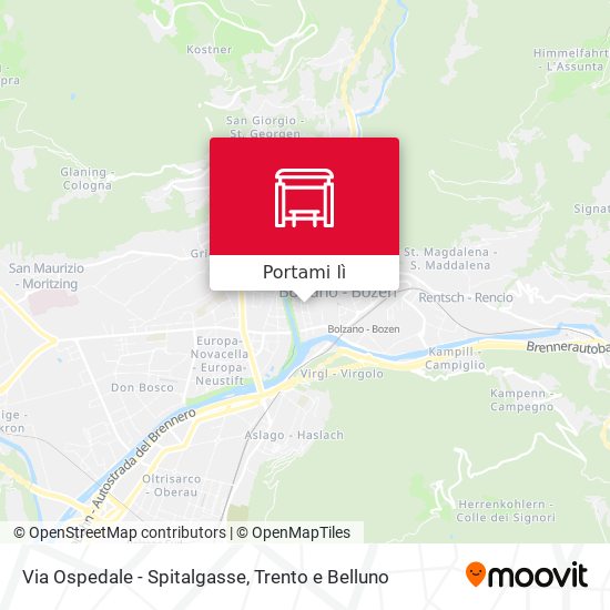 Mappa Via Ospedale - Spitalgasse