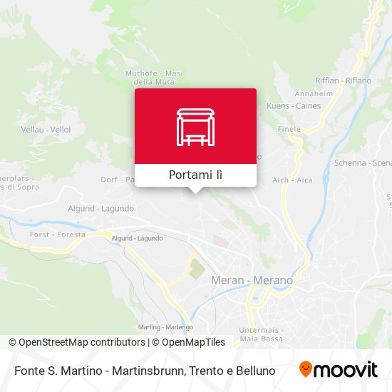 Mappa Fonte S. Martino - Martinsbrunn