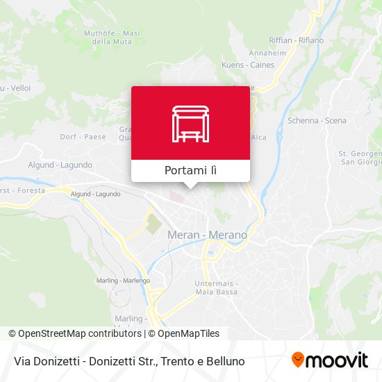 Mappa Via Donizetti - Donizetti Str.