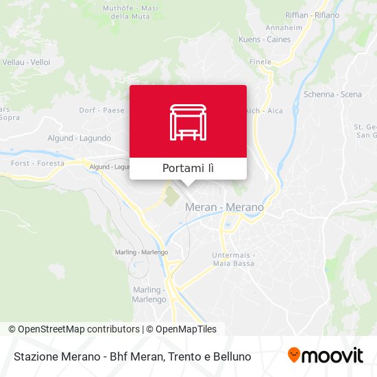 Mappa Stazione Merano - Bhf Meran