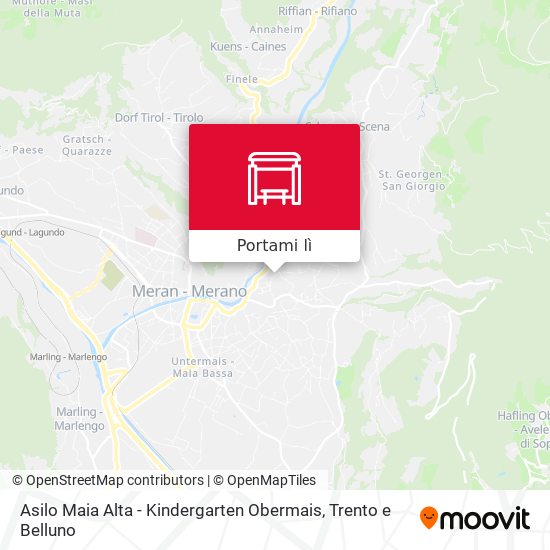 Mappa Asilo Maia Alta - Kindergarten Obermais