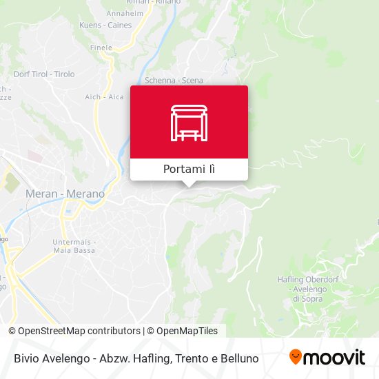 Mappa Bivio Avelengo - Abzw. Hafling