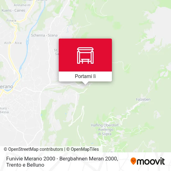 Mappa Funivie Merano 2000 - Bergbahnen Meran 2000