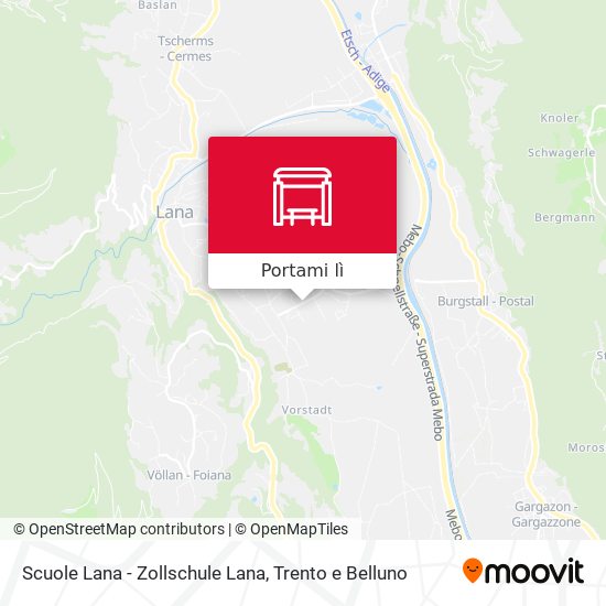 Mappa Scuole Lana - Zollschule Lana