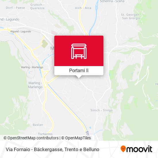 Mappa Via Fornaio - Bäckergasse