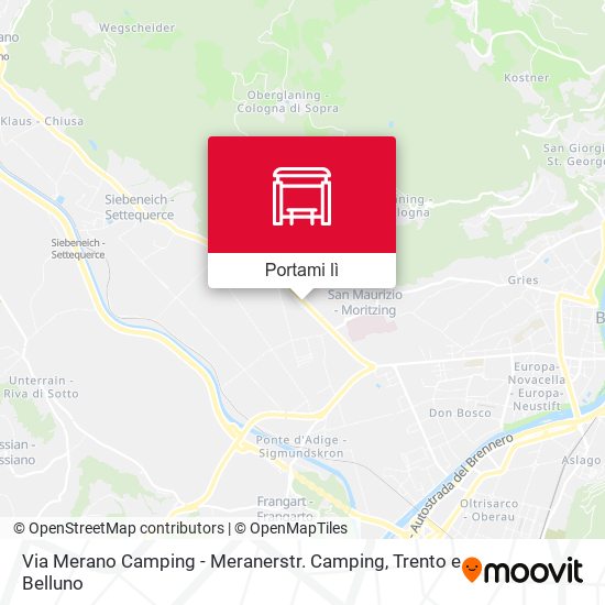 Mappa Via Merano Camping - Meranerstr. Camping