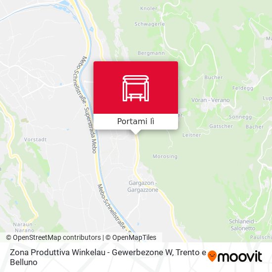 Mappa Zona Produttiva Winkelau - Gewerbezone W