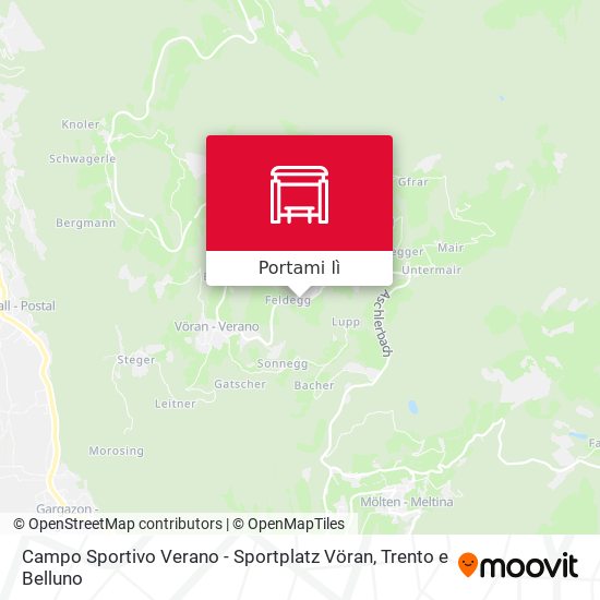 Mappa Campo Sportivo Verano - Sportplatz Vöran