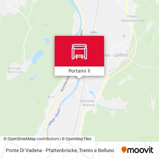 Mappa Ponte Di Vadena - Pfattenbrücke