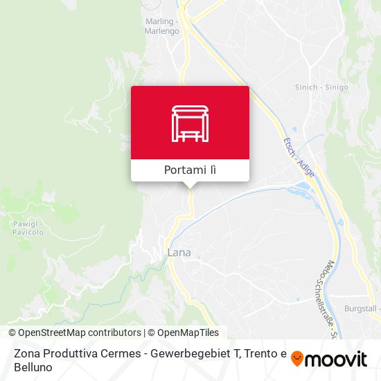Mappa Zona Produttiva Cermes - Gewerbegebiet T