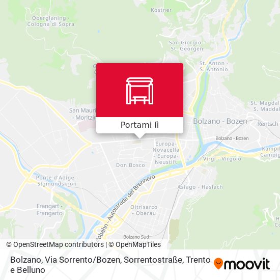Mappa Bolzano, Via Sorrento / Bozen, Sorrentostraße