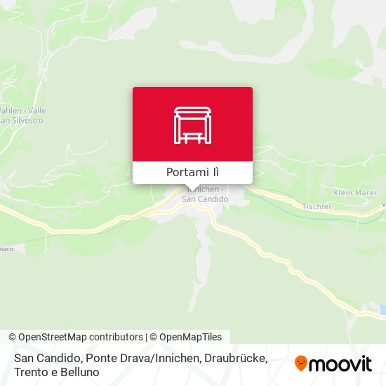 Mappa San Candido, Ponte Drava / Innichen, Draubrücke