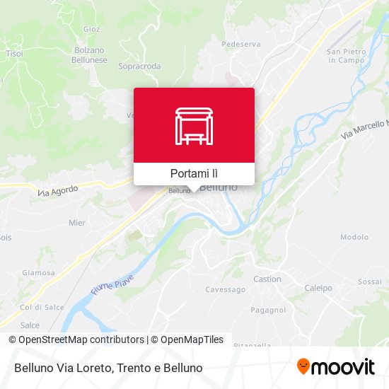 Mappa Belluno Via Loreto