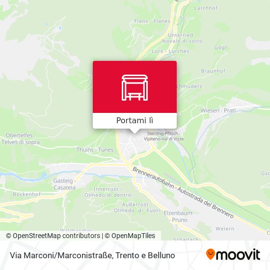 Mappa Via Marconi/Marconistraße