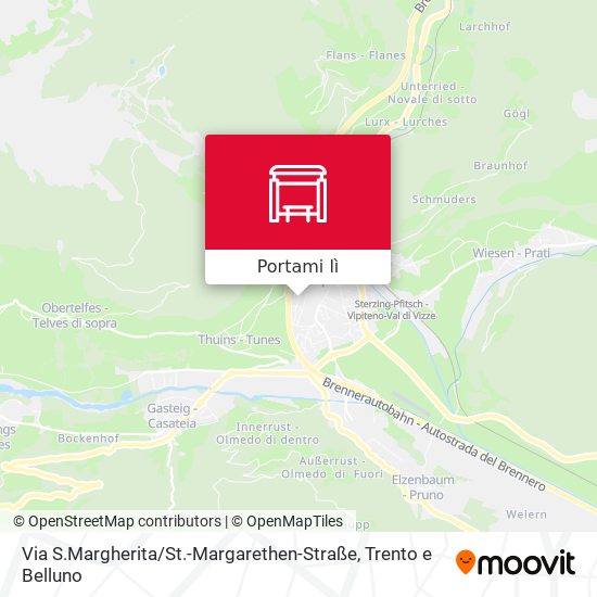 Mappa Via S.Margherita / St.-Margarethen-Straße